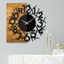 Wallity Wooden Clock 26 Nogal y Negro